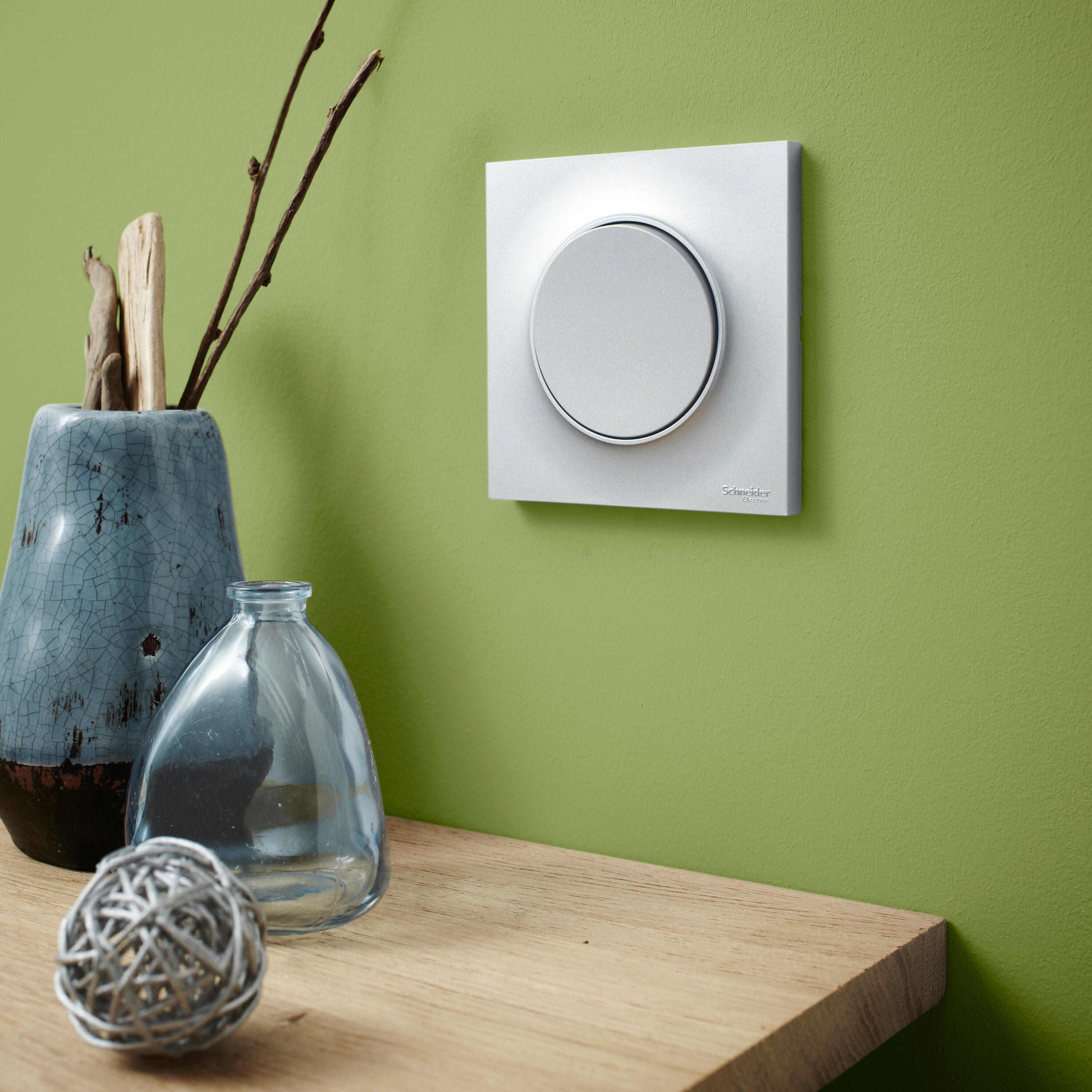 Interrupteur va-et-vient à assembler Odace, SCHNEIDER ELECTRIC, aluminium - 4