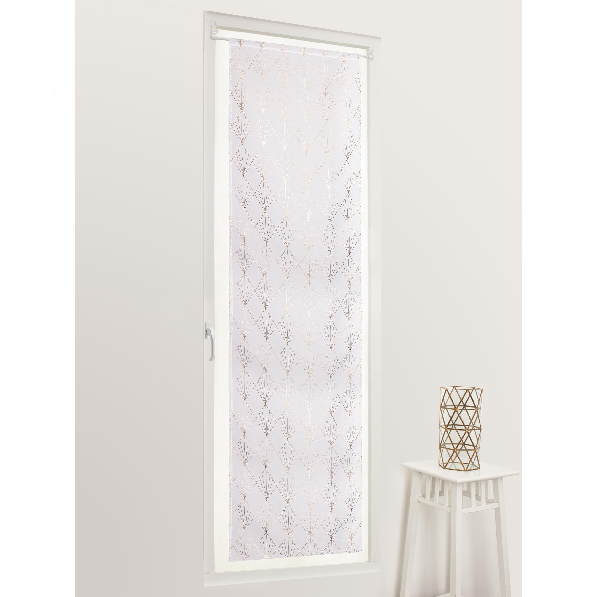 Vitrage tamisant, Oria, blanc H.160 x l.80 cm - 4