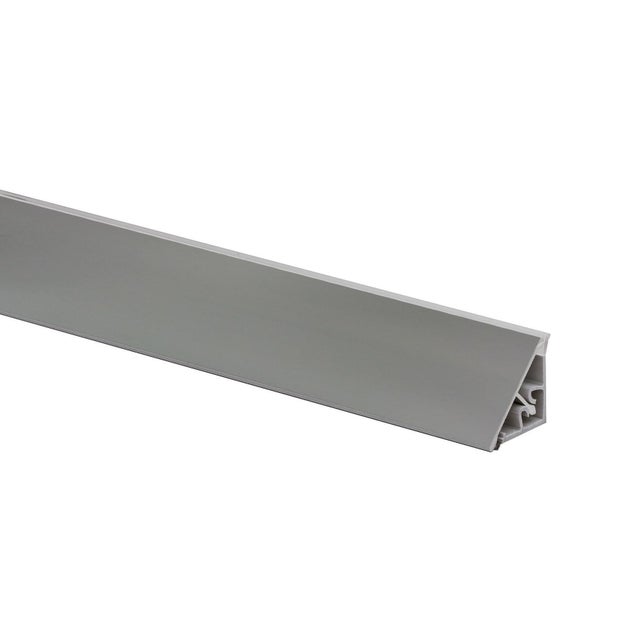 Alzatina alluminio argento L 300 cm x H 2.7 cm spessore 19 mm