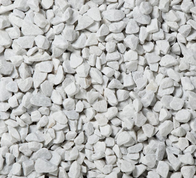 Graviers en marbre, blanc, 12/18 mm, 25 kg