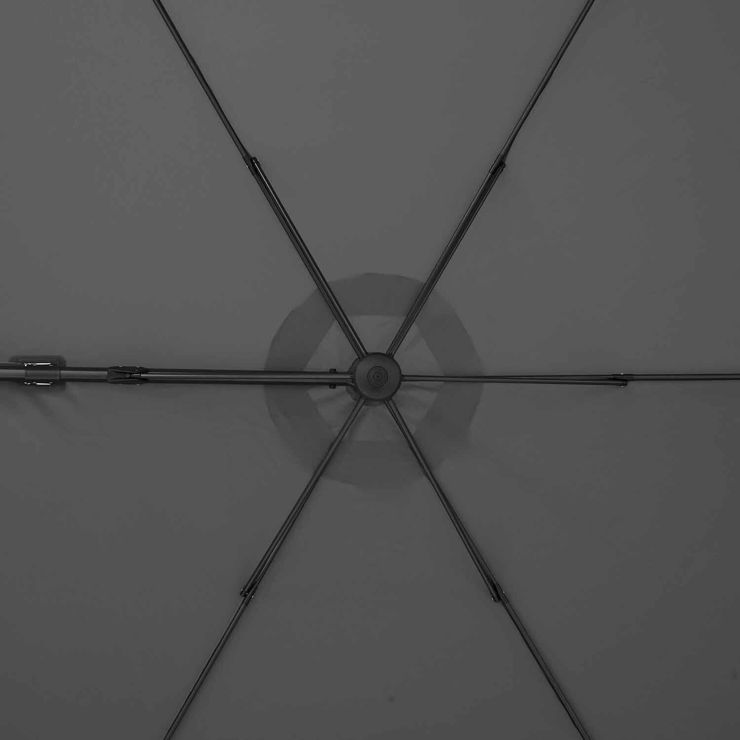 Parasol déporté hexagonal anthracite Avea NATERIAL L.292 x l.292 cm - 9