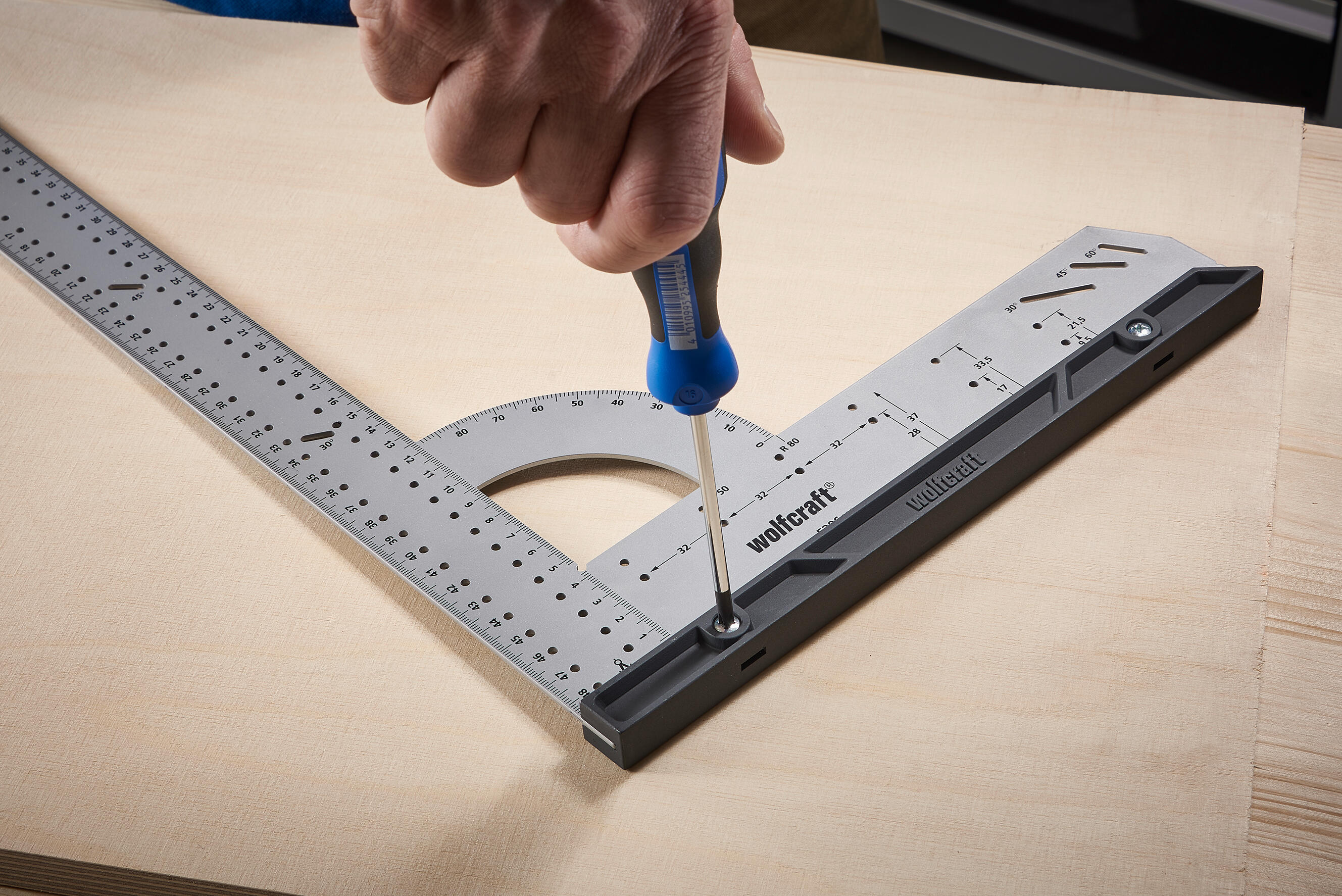 A squadra WOLFCRAFT in acciaio 30 x 20 cm - 3