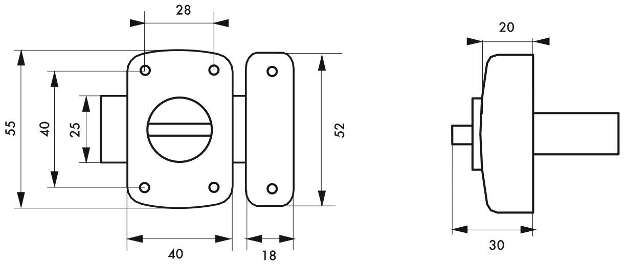Verrou automatique THIRARD, acier enduit de résine époxy bronze - 3
