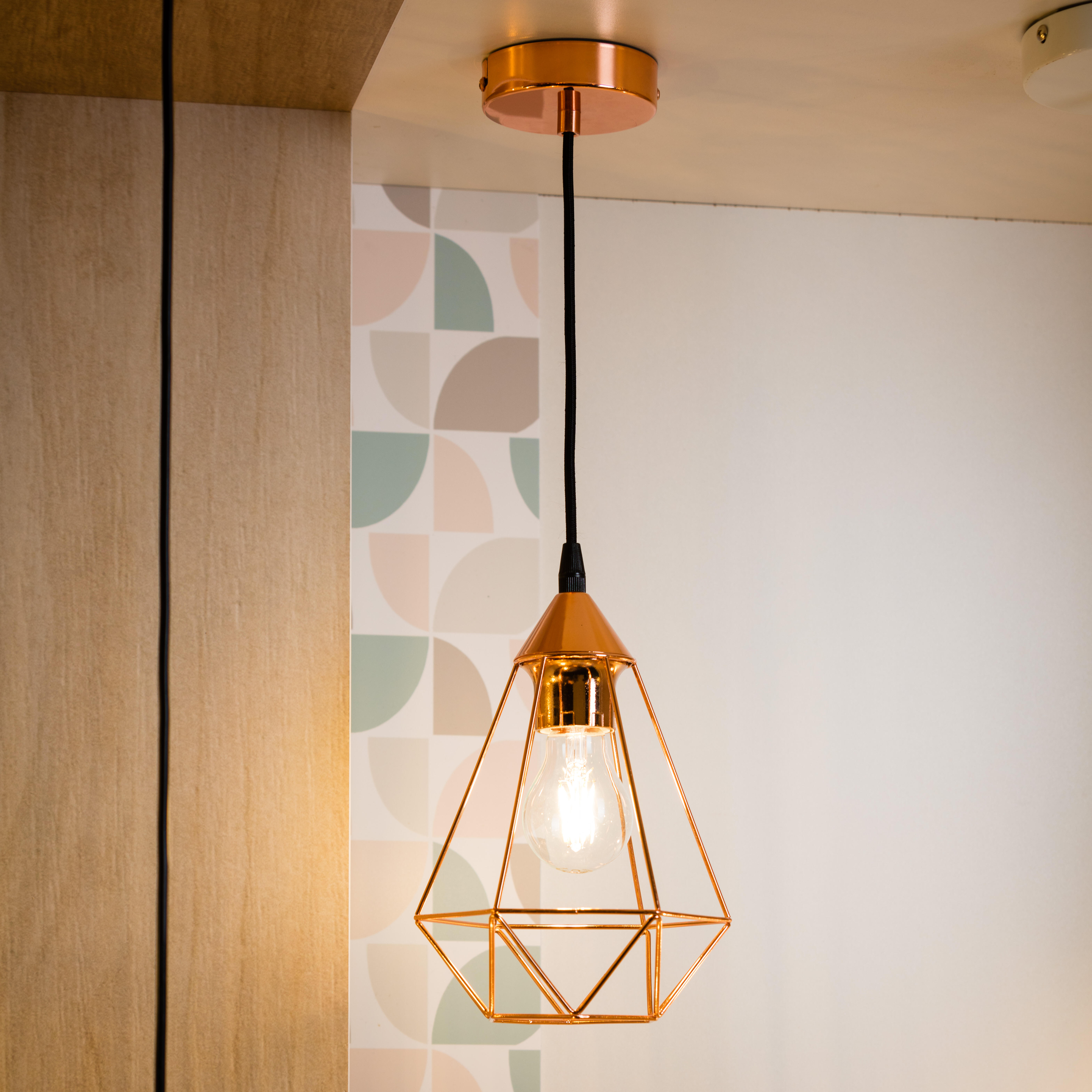 Suspension Byron, acier, cuivré, Diam.18 cm INSPIRE, E27 - 3