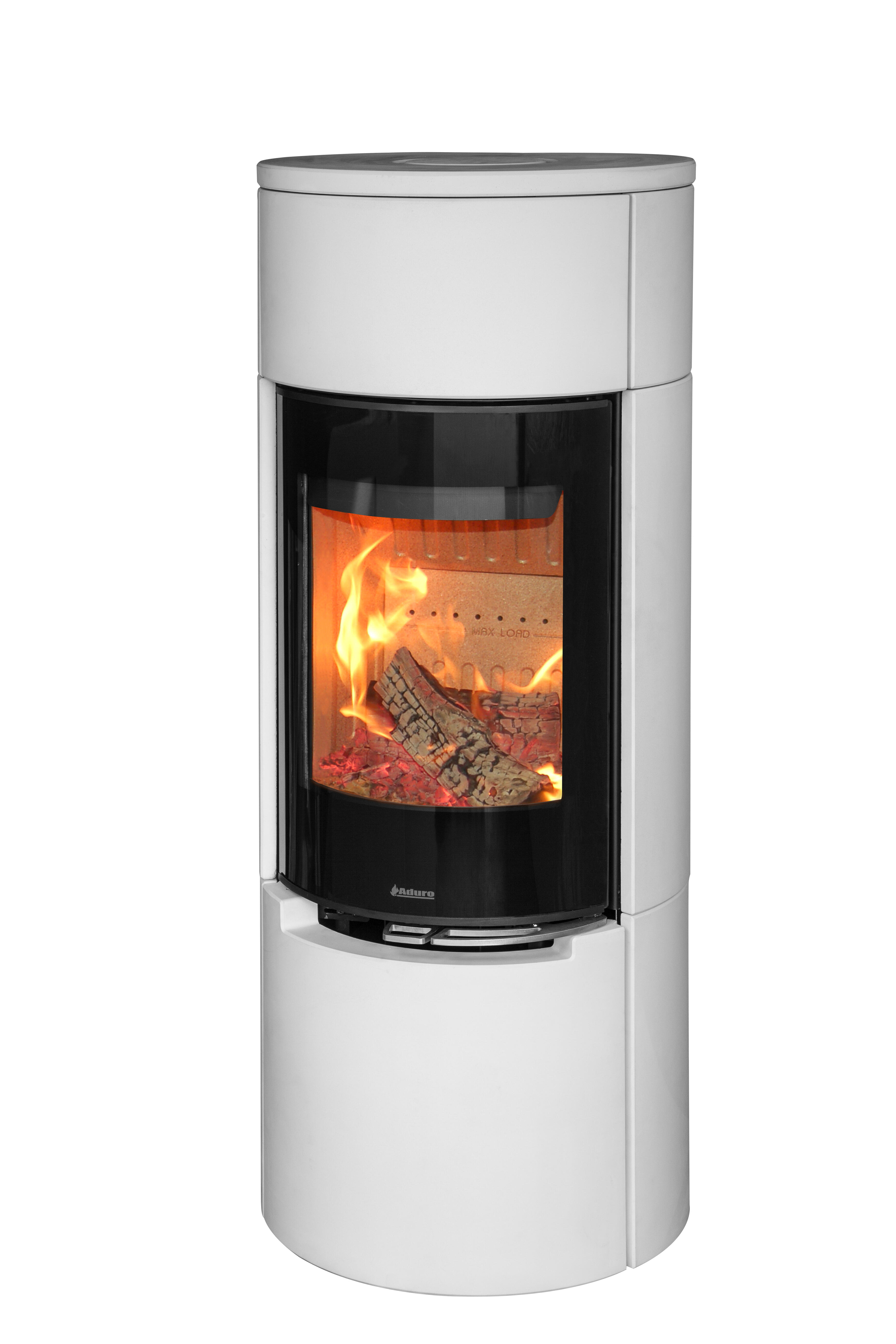 Poêle à bois ADURO 9 lux ceramic blanc, 6 kW Leroy Merlin