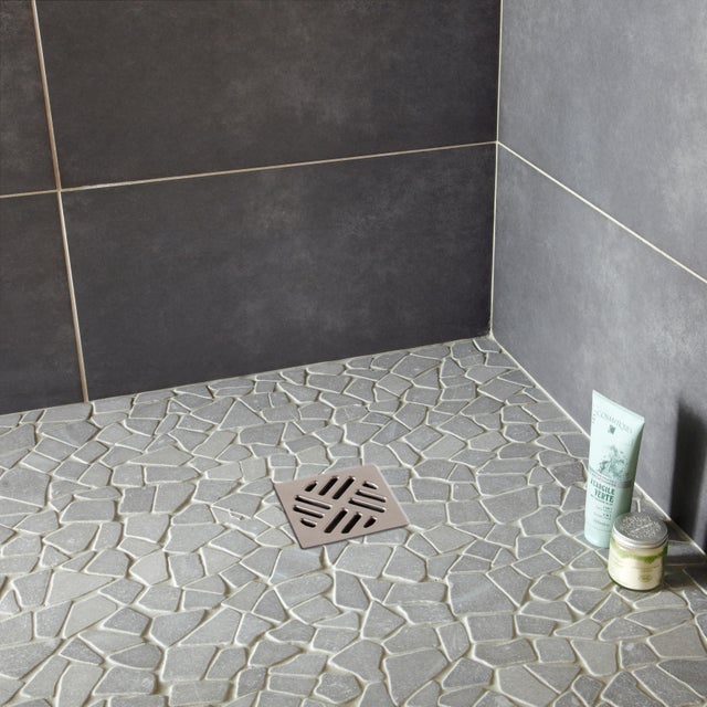 Mosaico in marmo Opux grigio opaco L 30 x L 30cm x Sp. 7 mm