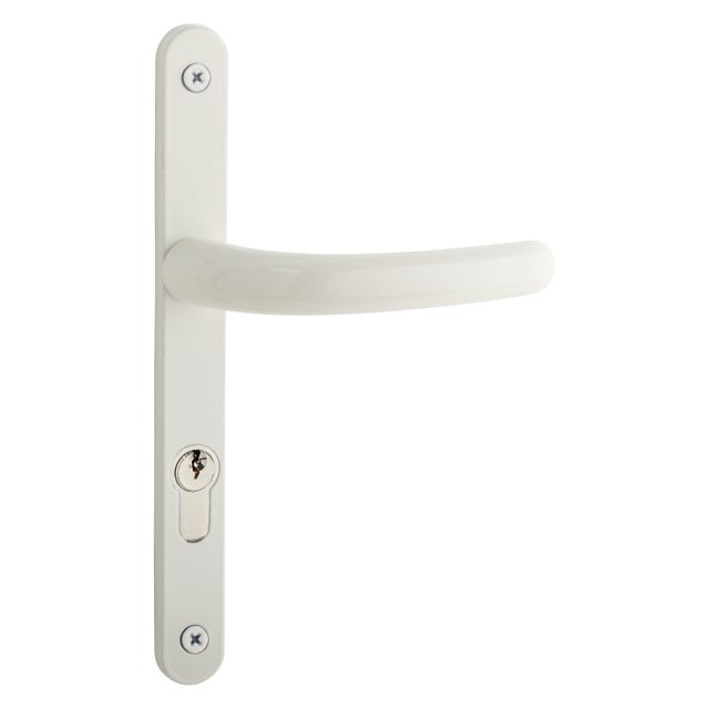 Poignée alu blanche intérieure/extér/porte d'entrée/de service-porte fenêtre PVC