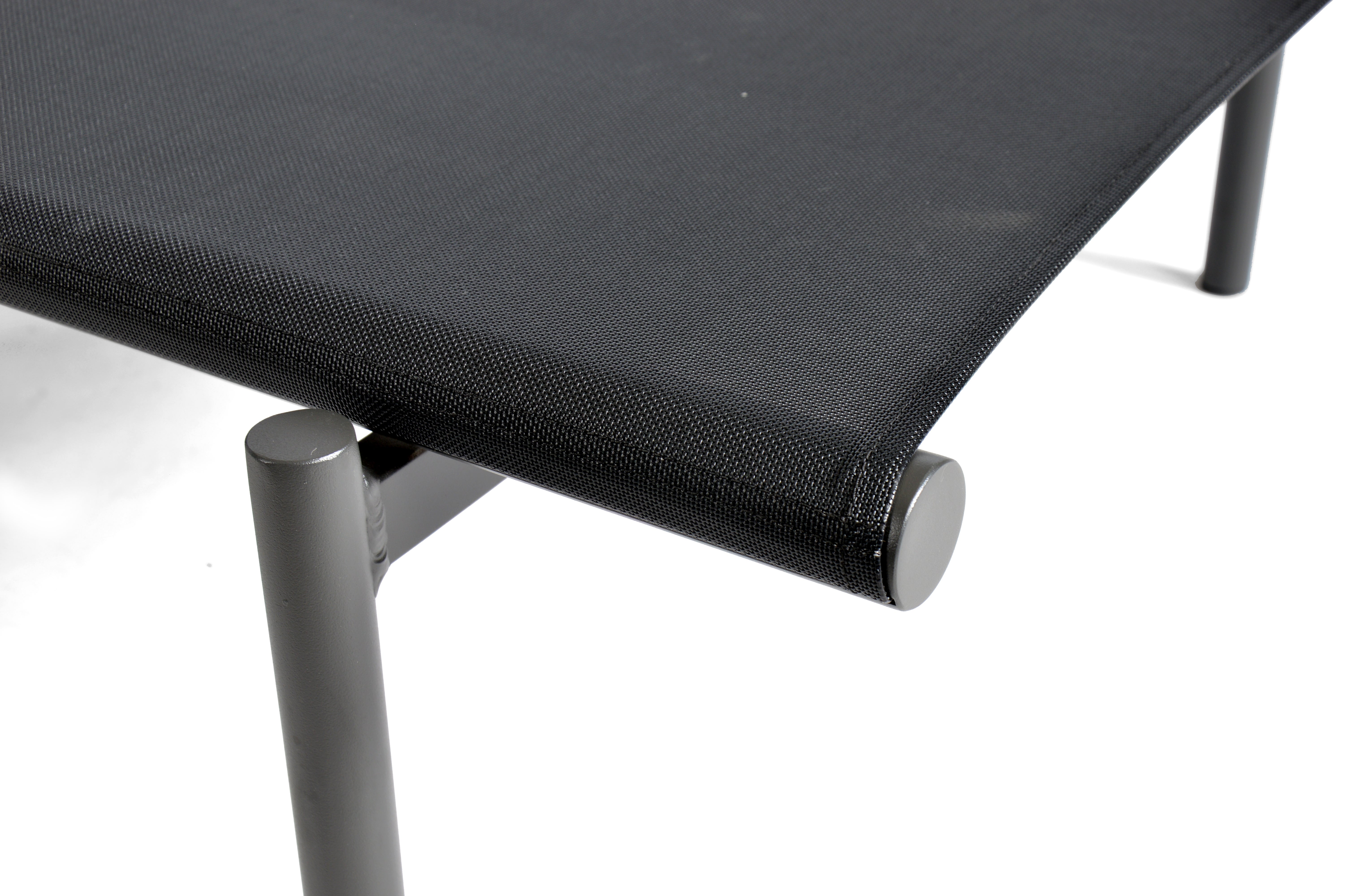 Bain de soleil de jardin ARCANE Paloma en aluminium noir - 14