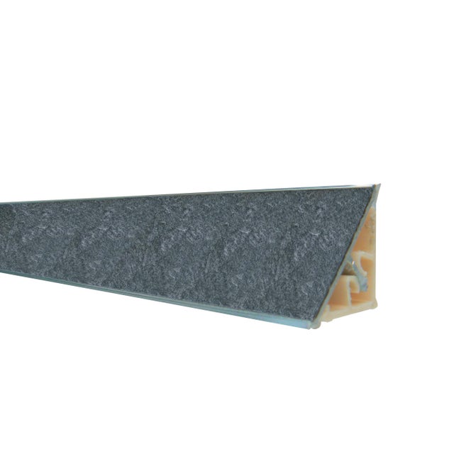 Alzatina Luserna alluminio marmo nero L 300 cm x H 2.7 cm spessore 19 mm