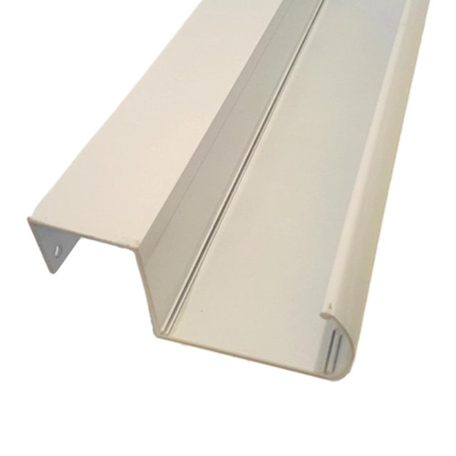 Sablière pour plaque polycarbonate blanc, L.4 m