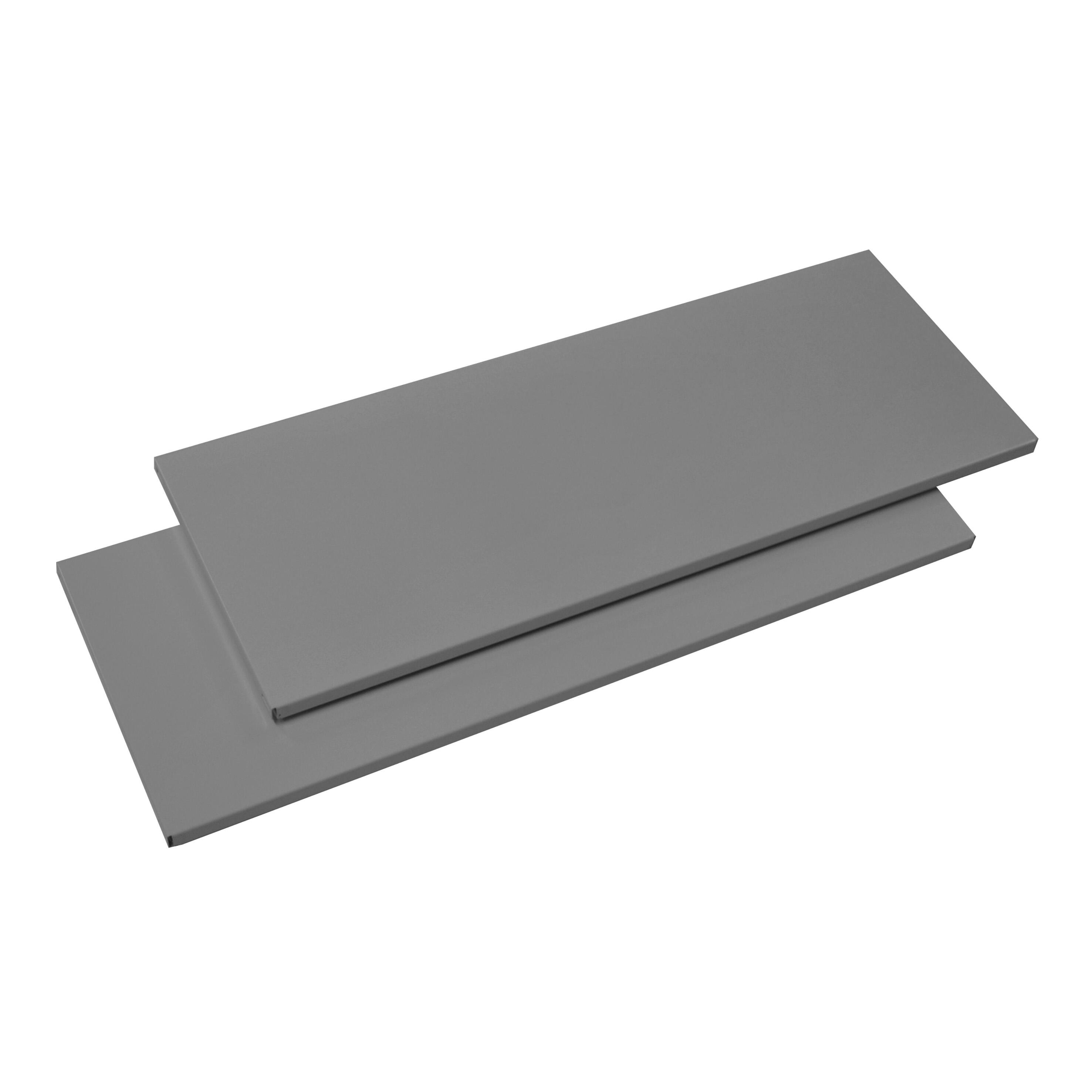 Lot de 2 tablettes pleines Acier l.80 x P.30 x Ep.2 cm - 3