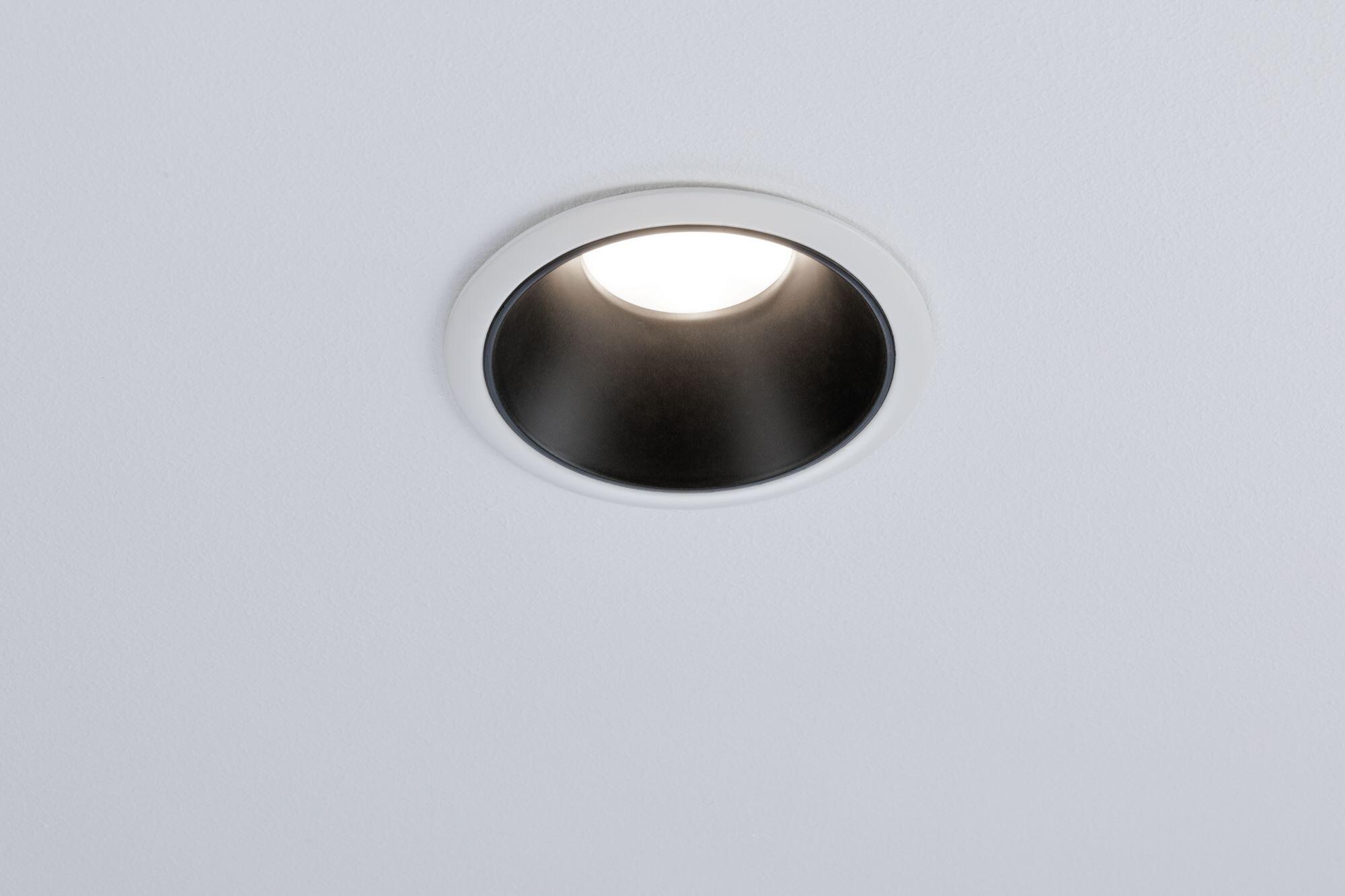 Spot individuel à encastrer Cole led intégrée, 2700K PAULMANN rond blanc/noir - 3