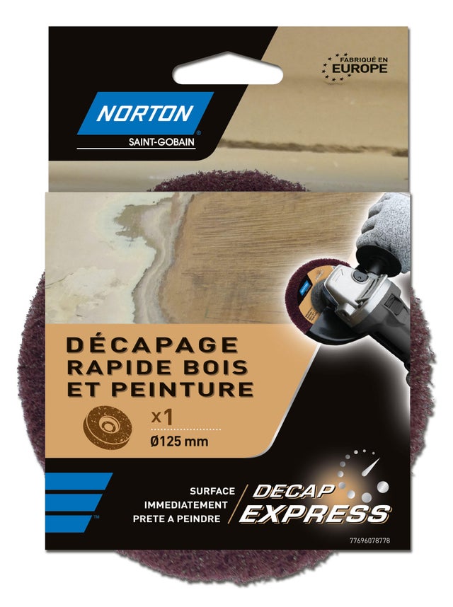 Disque décapant express NORTON, 125 mm, bois et vernis
