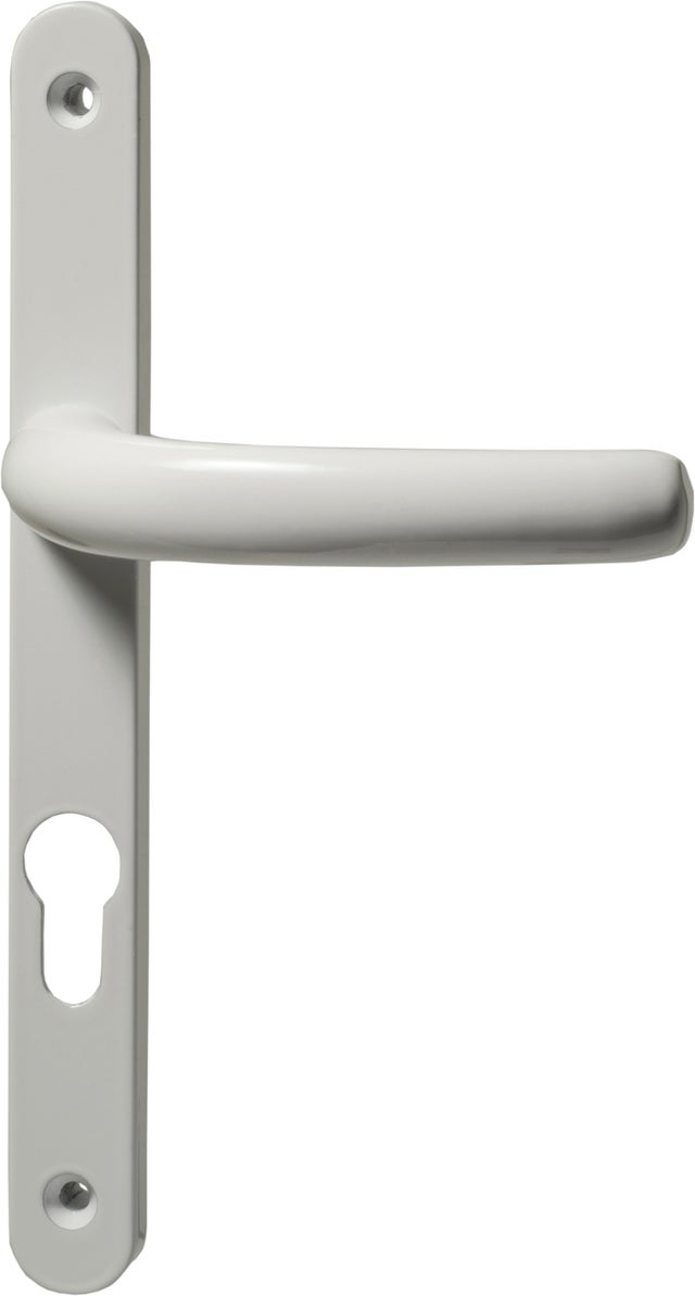 Poignée intérieur/extérieur blanche à col court/portes fenêtres PVC avec volet