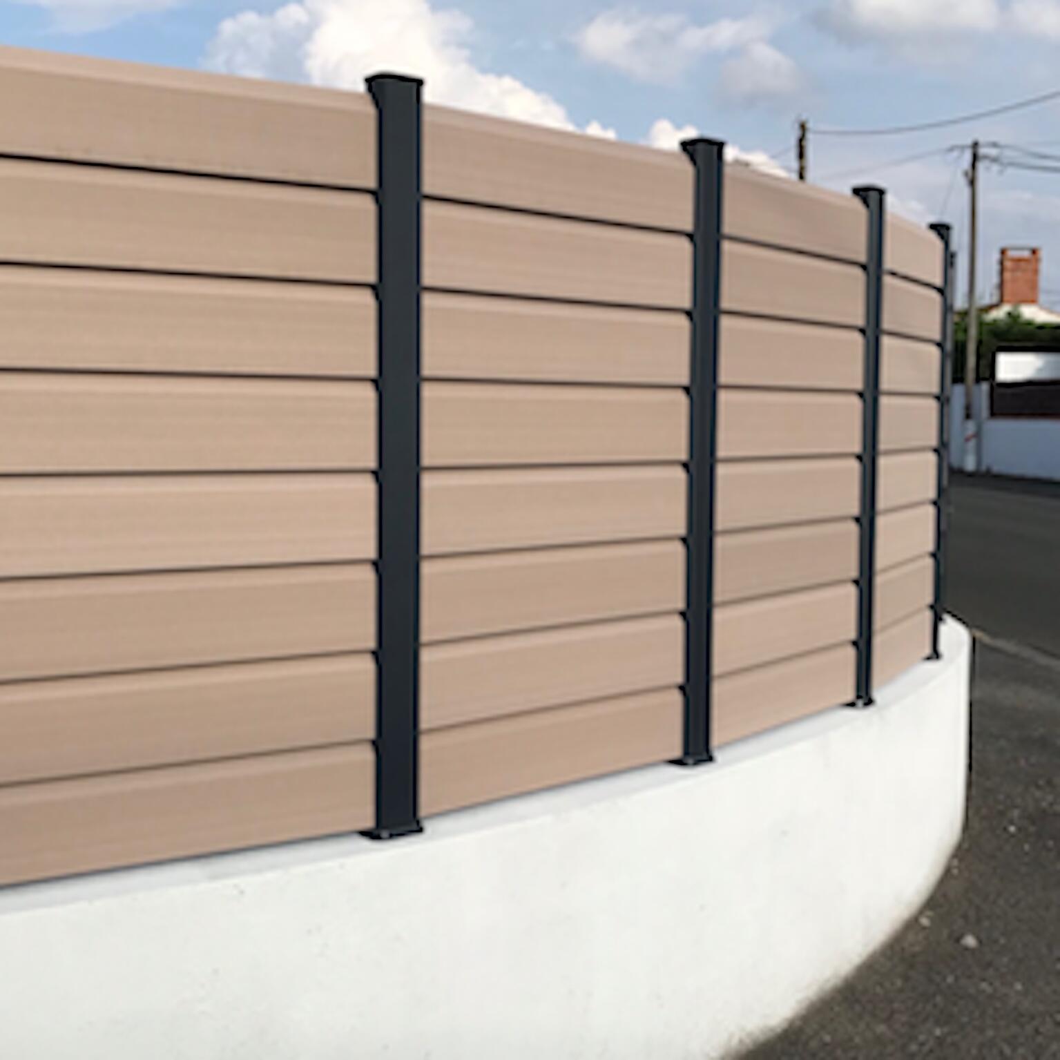 Poste en H de PVC 6 x 9 x 230 cm gris antracita - 10