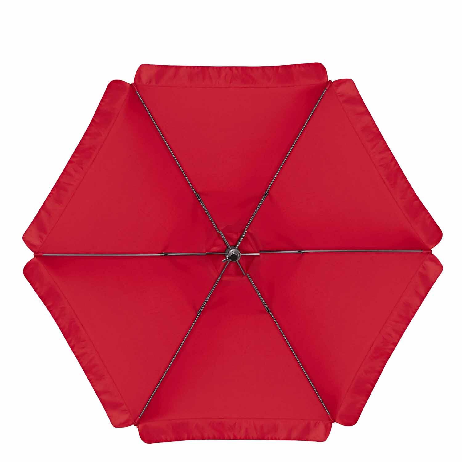 Parasol NATERIAL Avea rouge hexagonal - 4