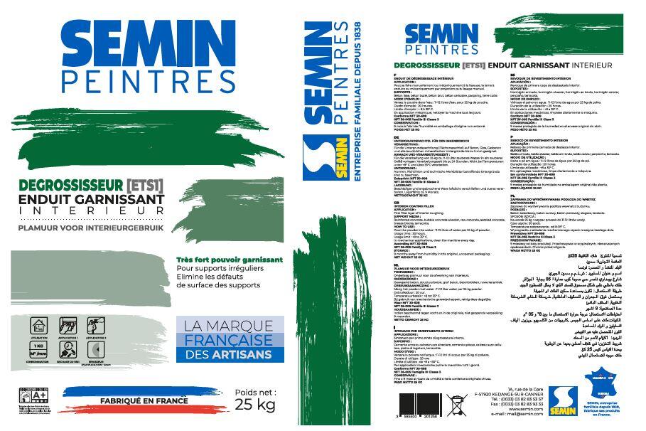 Enduit de dégrossissage SEMIN, 25 kg - 3