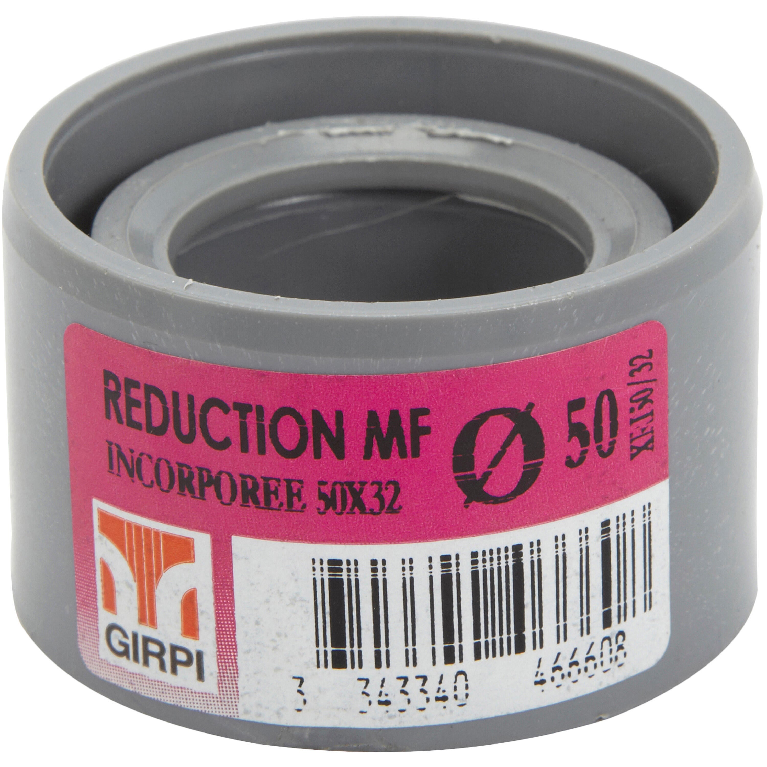 Réduction incorporée en pvc à coller, femelle / mâle, D50/32 - 3