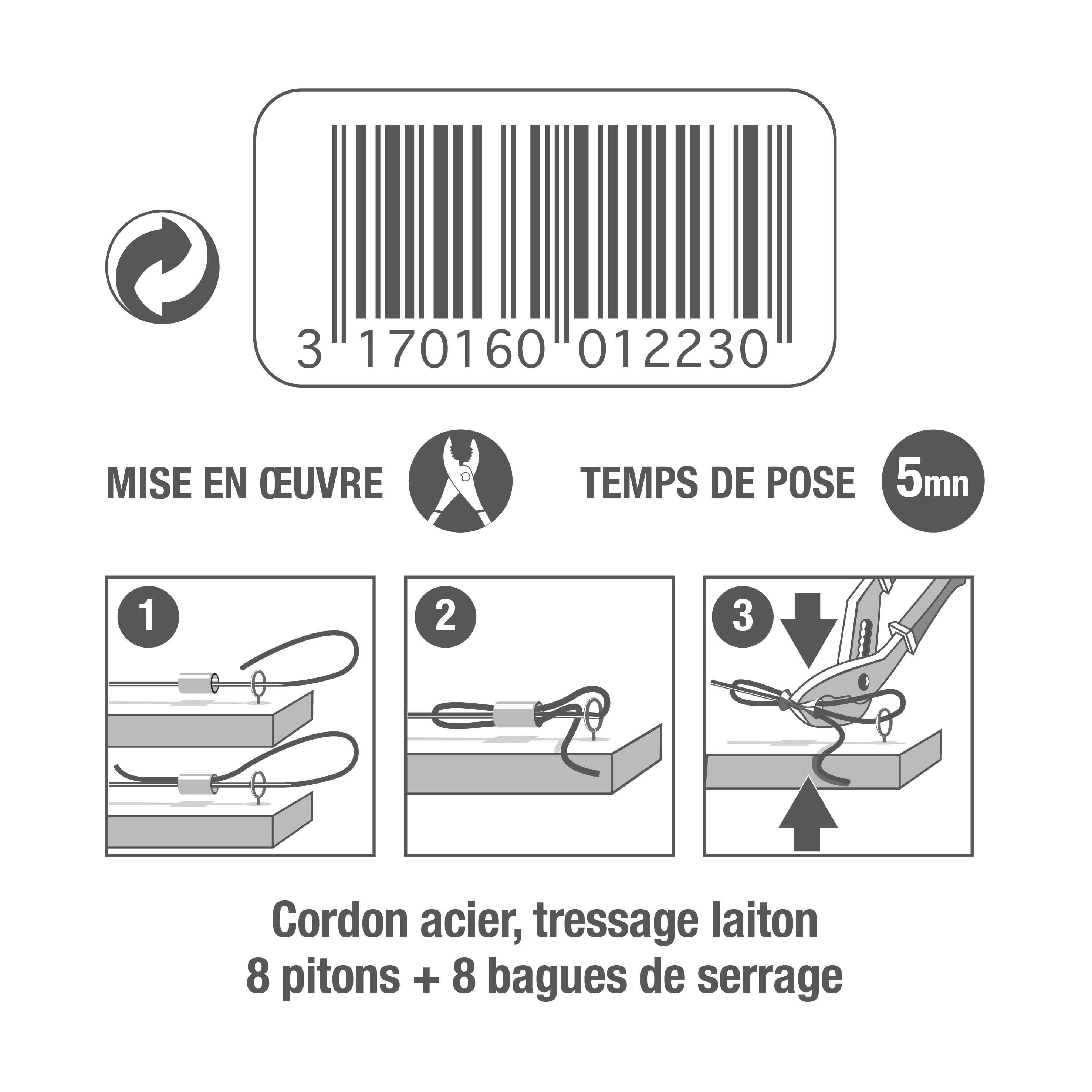 Cordon de suspension LE CROCHET FRANCAIS H.3000 - 4