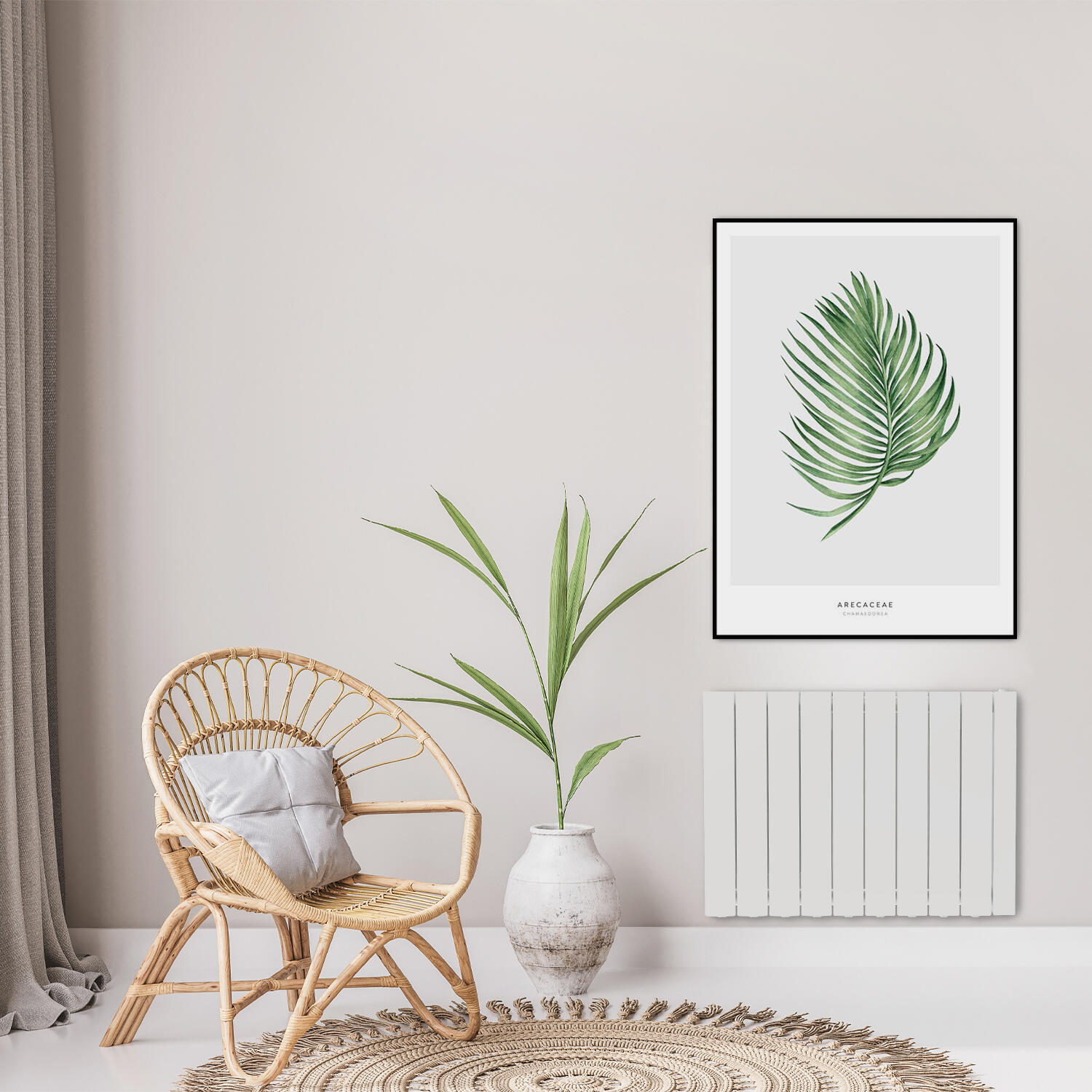 Radiateur électrique à inertie fluide 1500 W EQUATION Luz horizontal blanc - 2