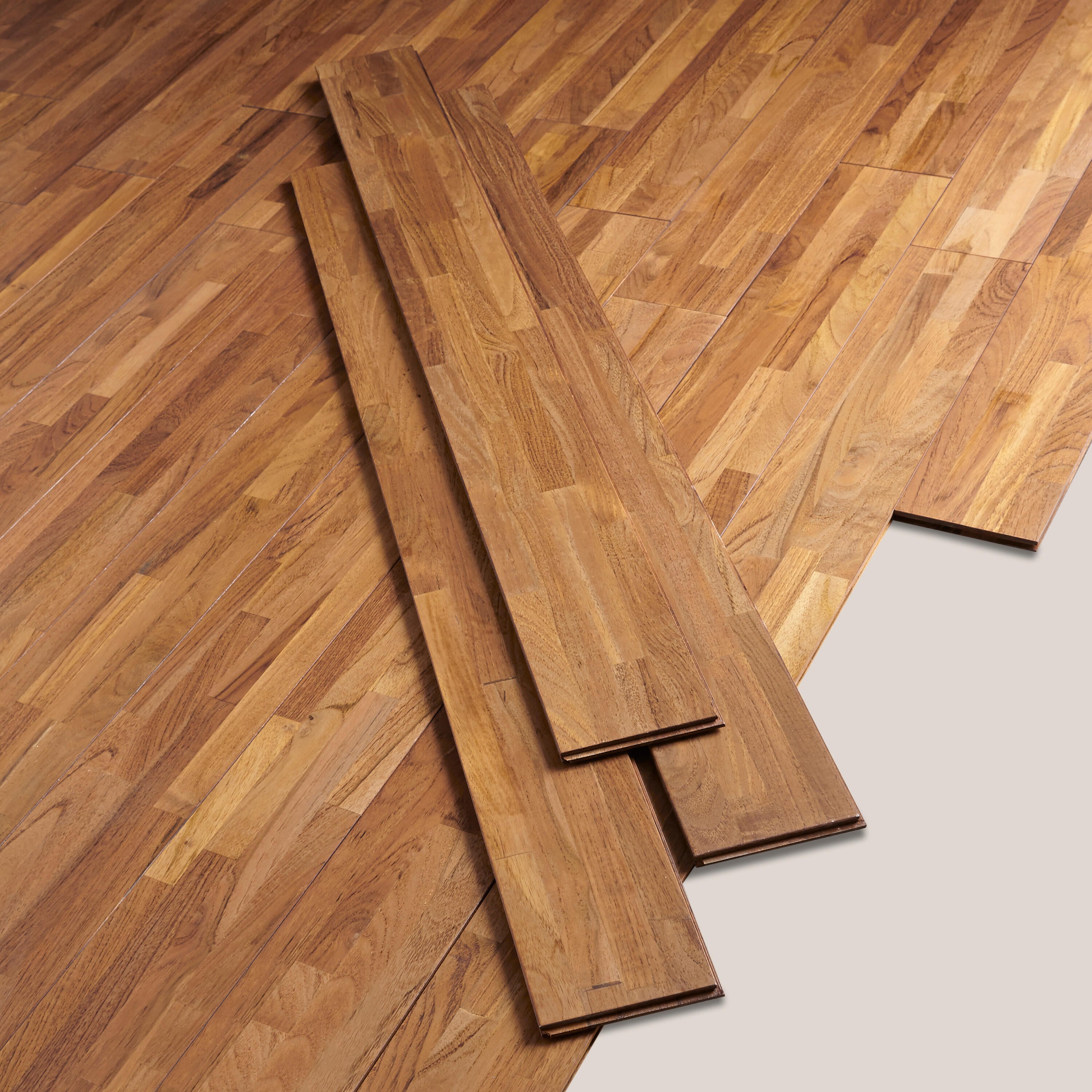 Parquet massello S WOODFLOORING in teak naturale vetrificato natura sp. 12/4.3 mm 1.008 m² - 5