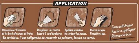 Enduit de rebouchage en pâte Rebouch' bois TOUPRET marron 1.25 kg - 5