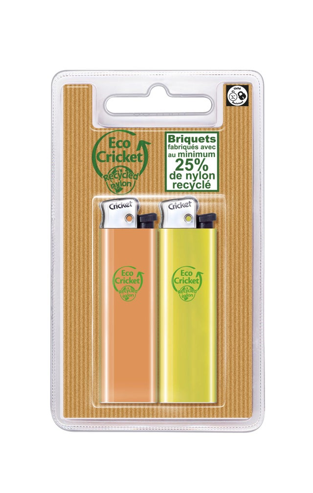 Blister de 2 briquets Cricket