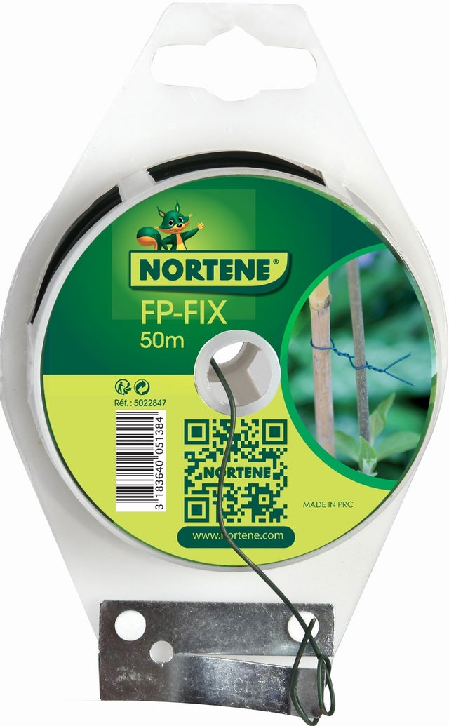 Fil de fer plastifié vert NORTENE FP-Fix, L.50 m
