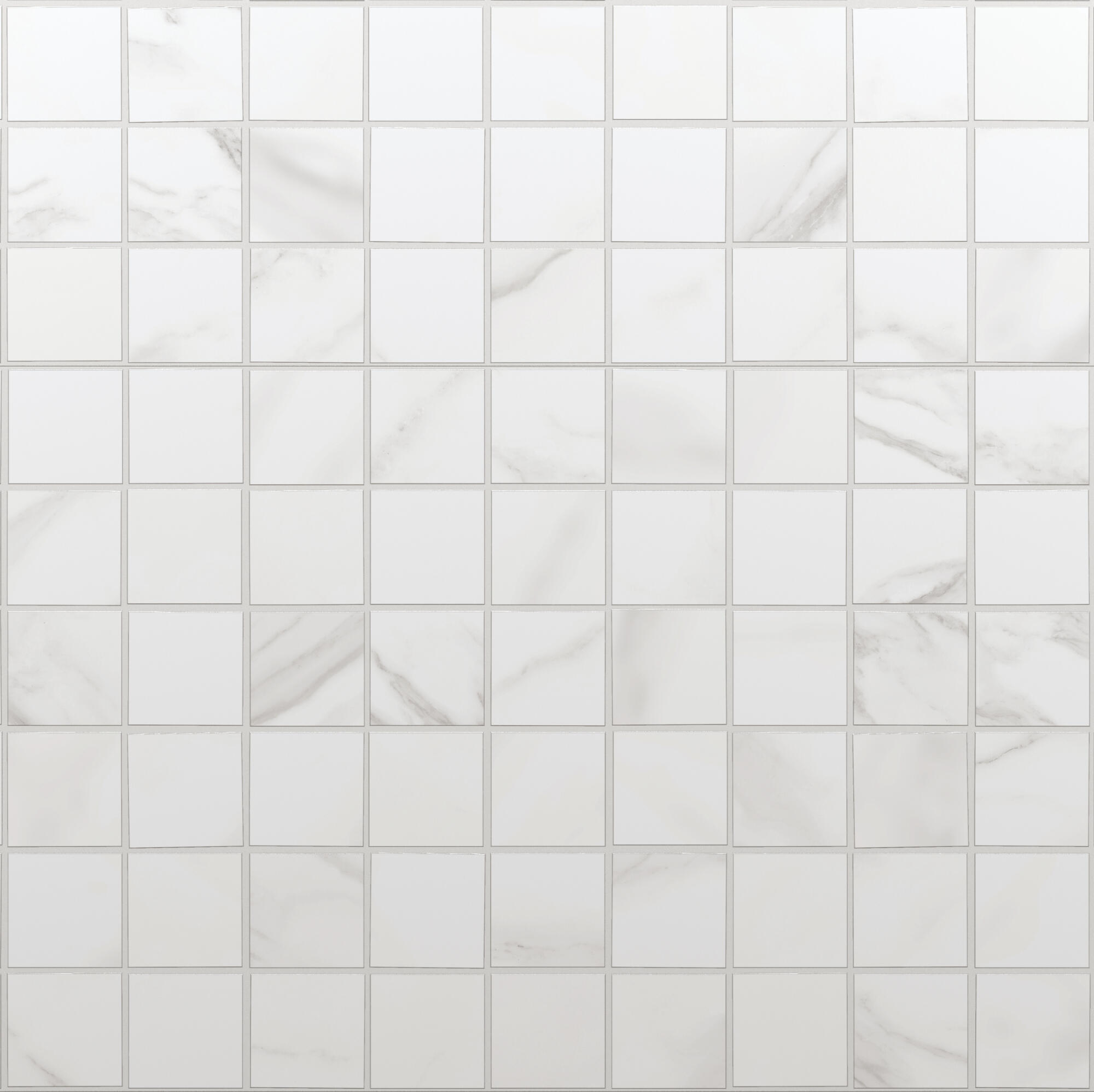 1 plaque de mosaïque sol Murano grès cérame effet marbre blanc 30 x 30 cm - 3