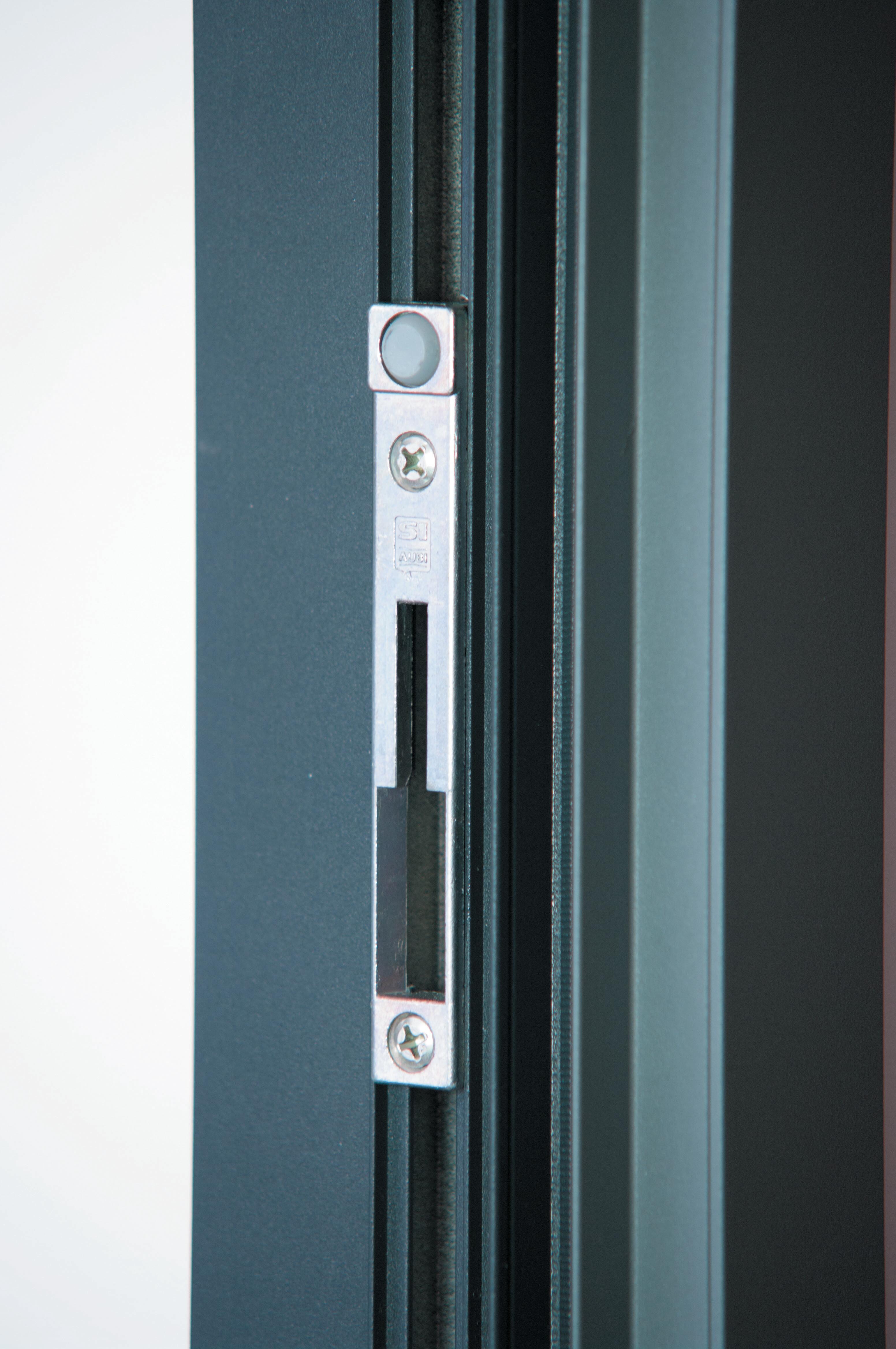 Baie couliss.alu avec serrure et volet fil. 215x240 gris Premium Milan dorm.120 - 9
