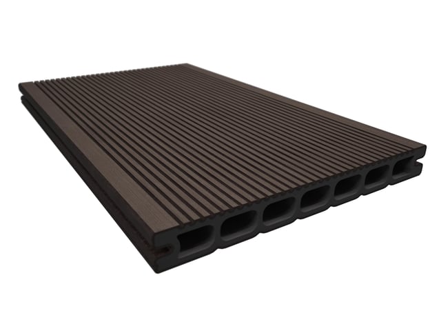 Planche composite pvc et bois Espace, Taupe, L.240 x l.18 cm x Ep.20 mm