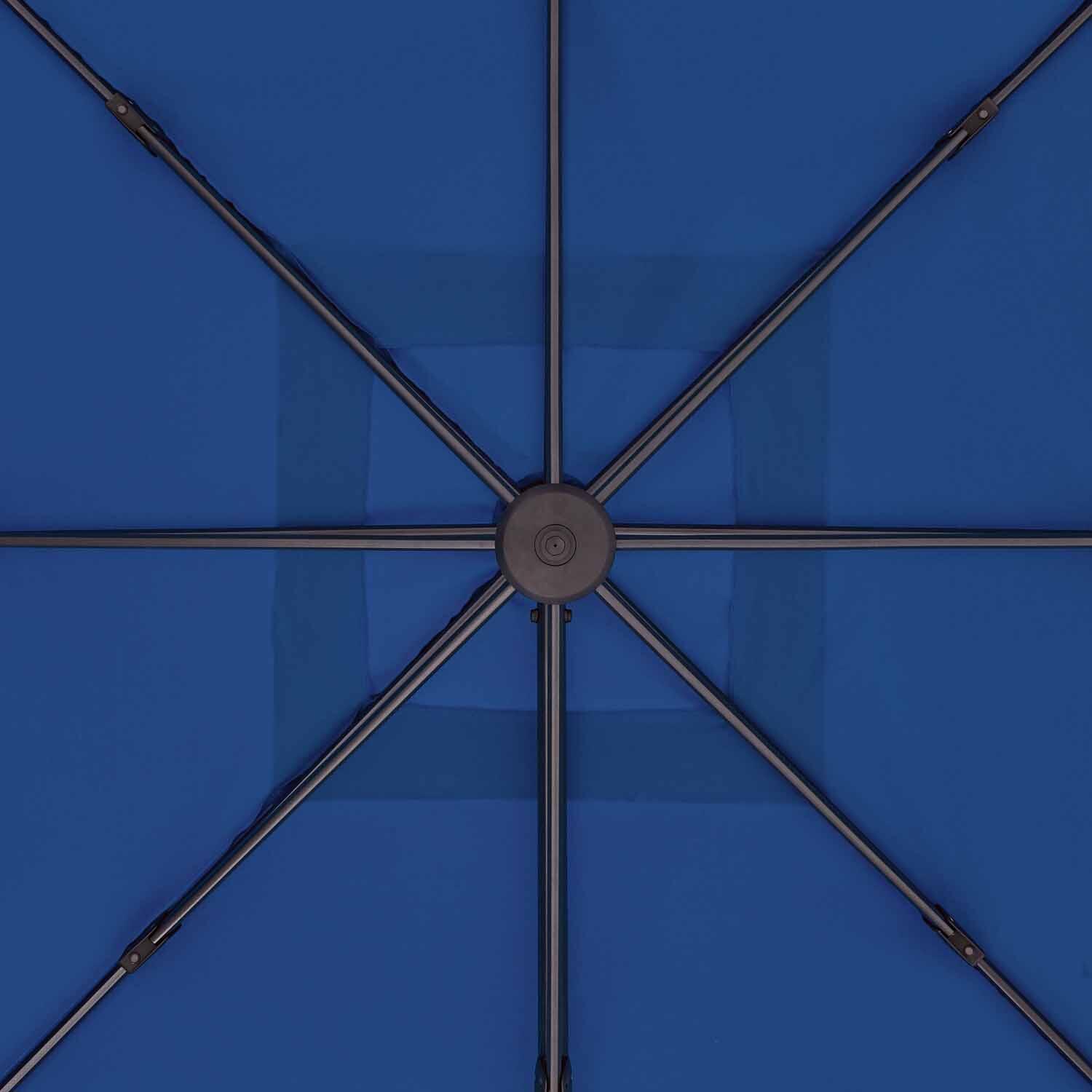 Parasol déporté carré bleu marine Aura NATERIAL L.286 x l.286 cm - 10
