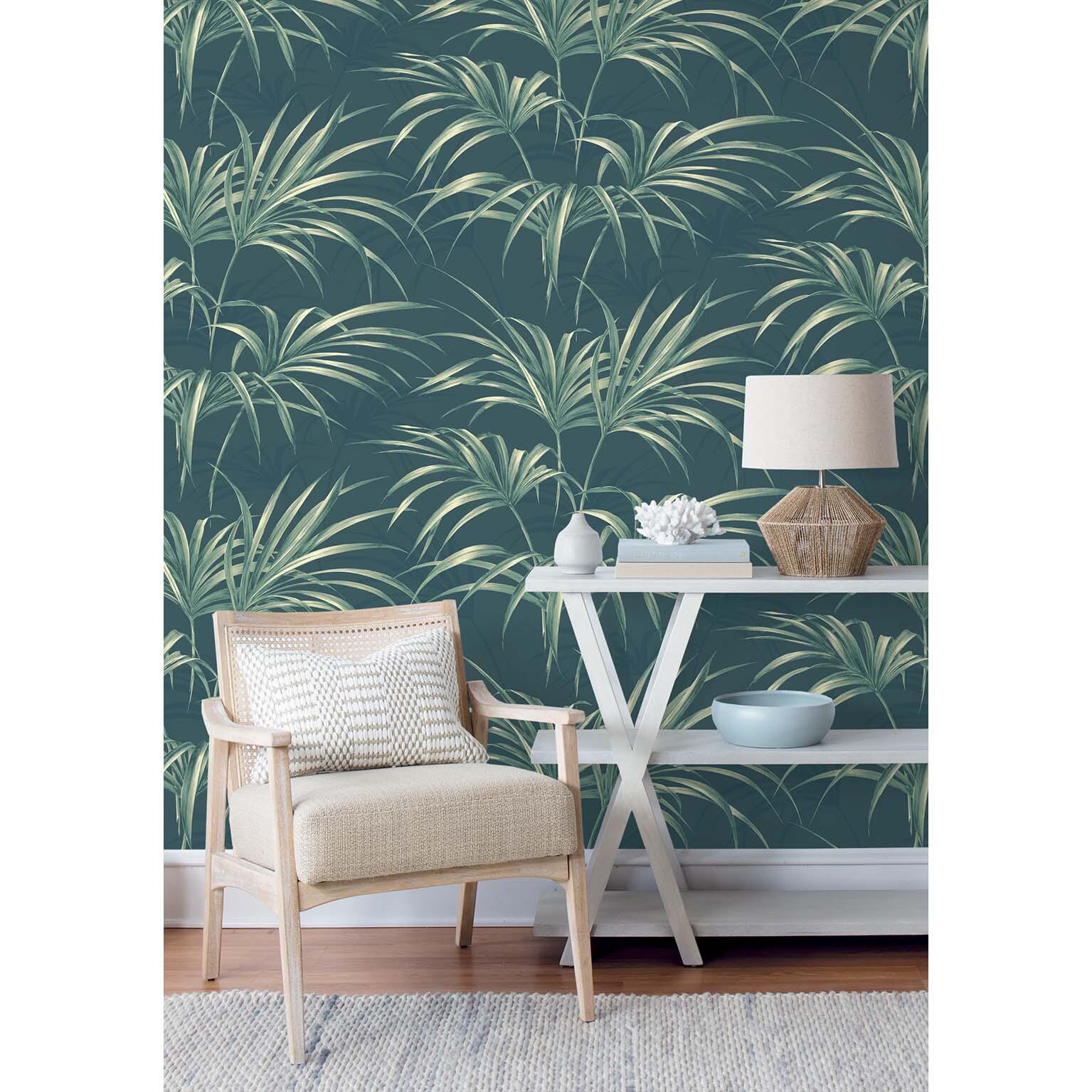 Fine Decor FD42850 Papier Peint Maui Tropical - Vert/Crème - Feuilles De Palmier - 10m X 53cm