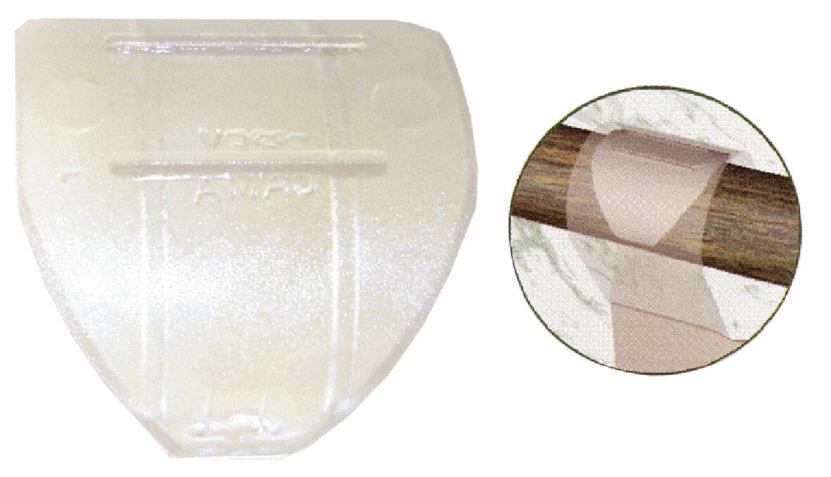 Lot de 10 supports tringle à rideau Glisseur scratch 28 mm plastique transparent | Leroy Merlin