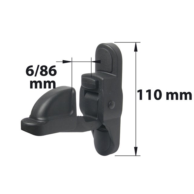 Arrêt composite automatique pour volet Ep. 6 à 86 mm noir AFBAT