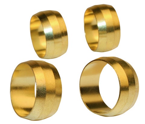 Lot de 4 bagues de serrage biconique laiton D.12 pour tube en cuivre - 3
