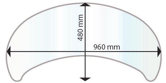 Plaque de protection sol verre ADURO Ellipse serie 15, l.96 cm x H.0.6 cm - 7