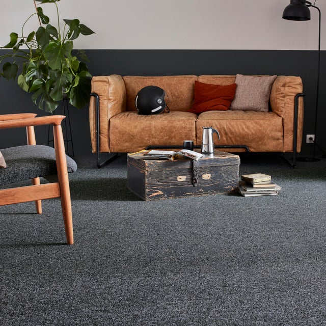 Dalle moquette bouclée Diva gris L.50 x l.50 cm