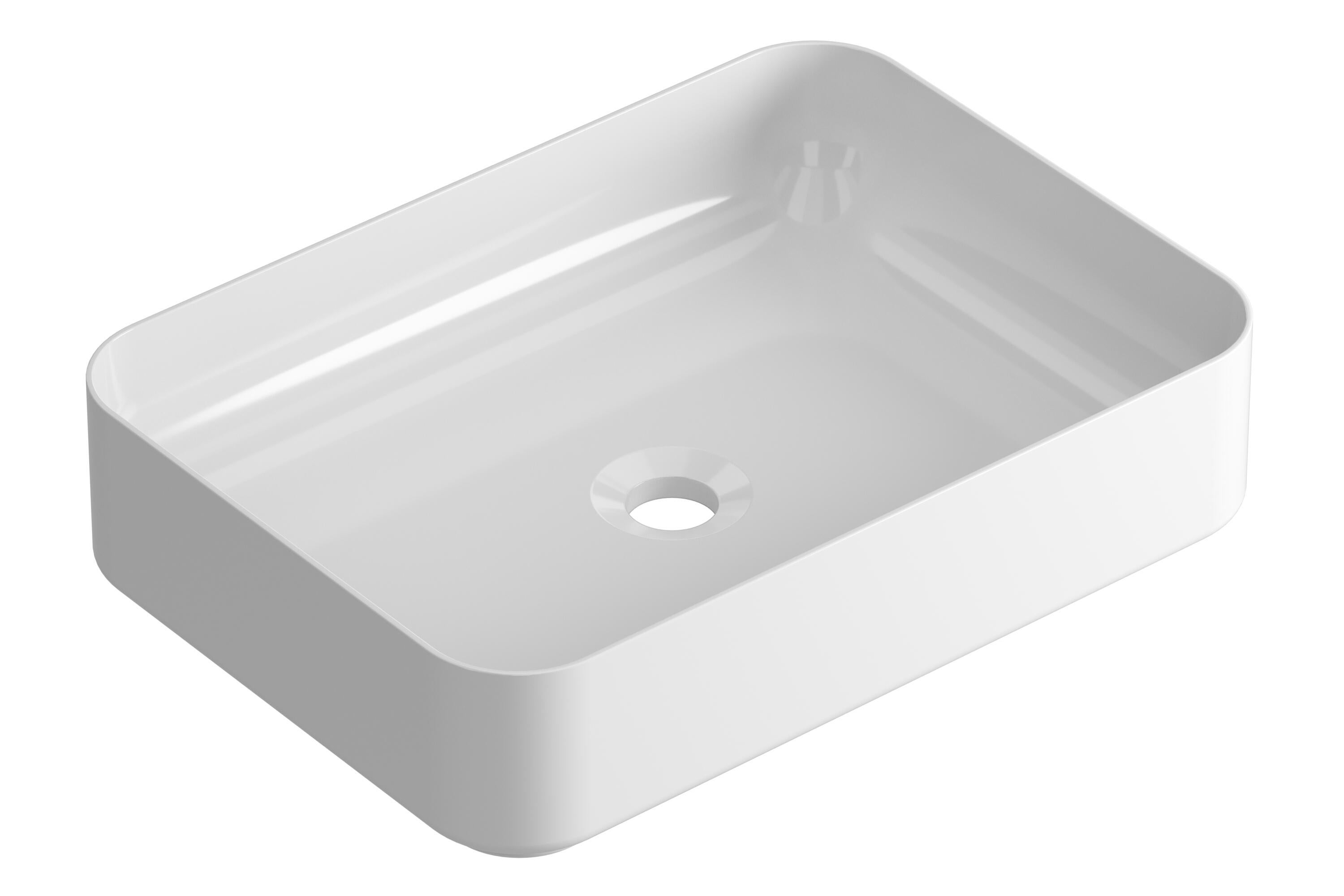 Lavabo de sobreponer studio blanco 50x12x36 cm