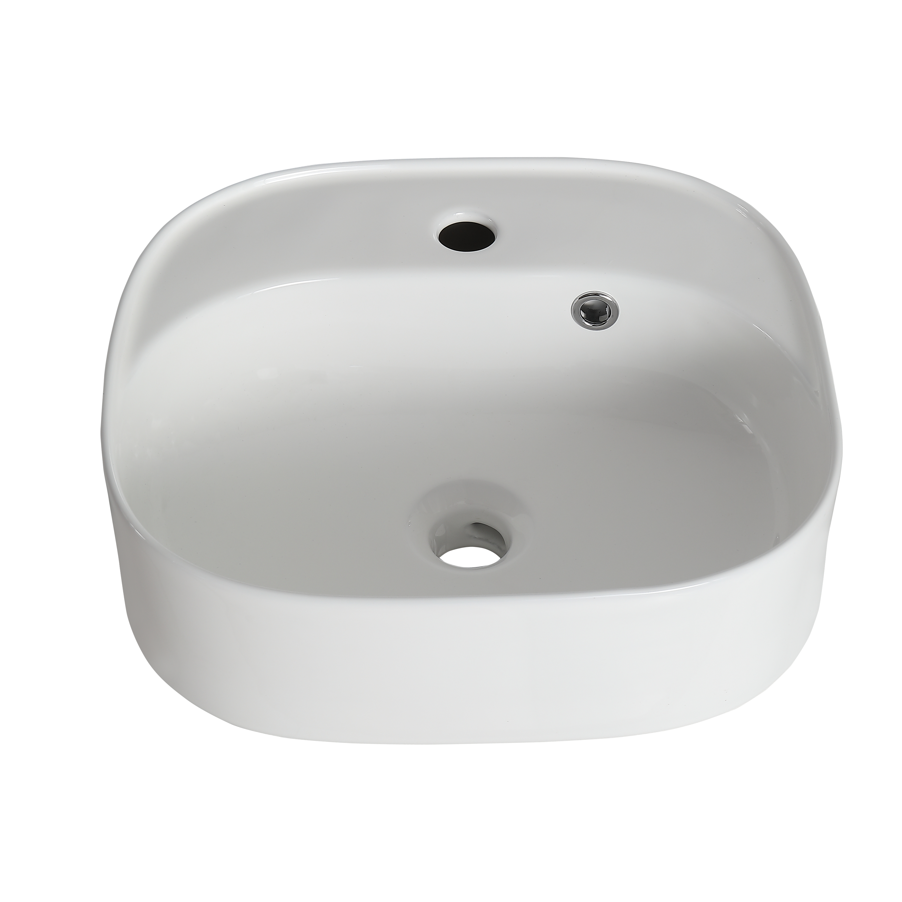 Lavabo da appoggio SENSEA rettangolare in ceramica L 42.9 x H 16 x P 39.7 cm bianco lucido piletta non inclusa - 16