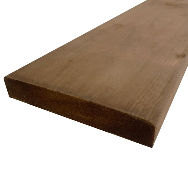 Lame terrasse bois épicéa marron, L.250 x l.12 cm x Ep.21 mm