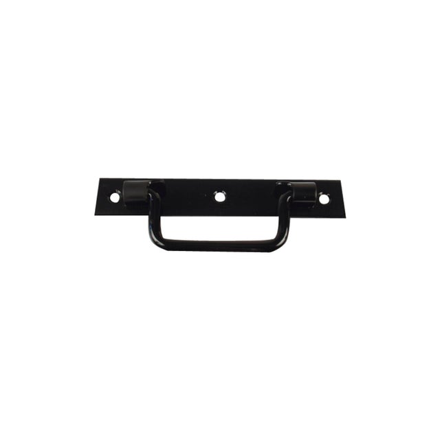 Poignée sur platine en acier noir prépeint, H.50 x L.140 x P.15 mm AFBAT