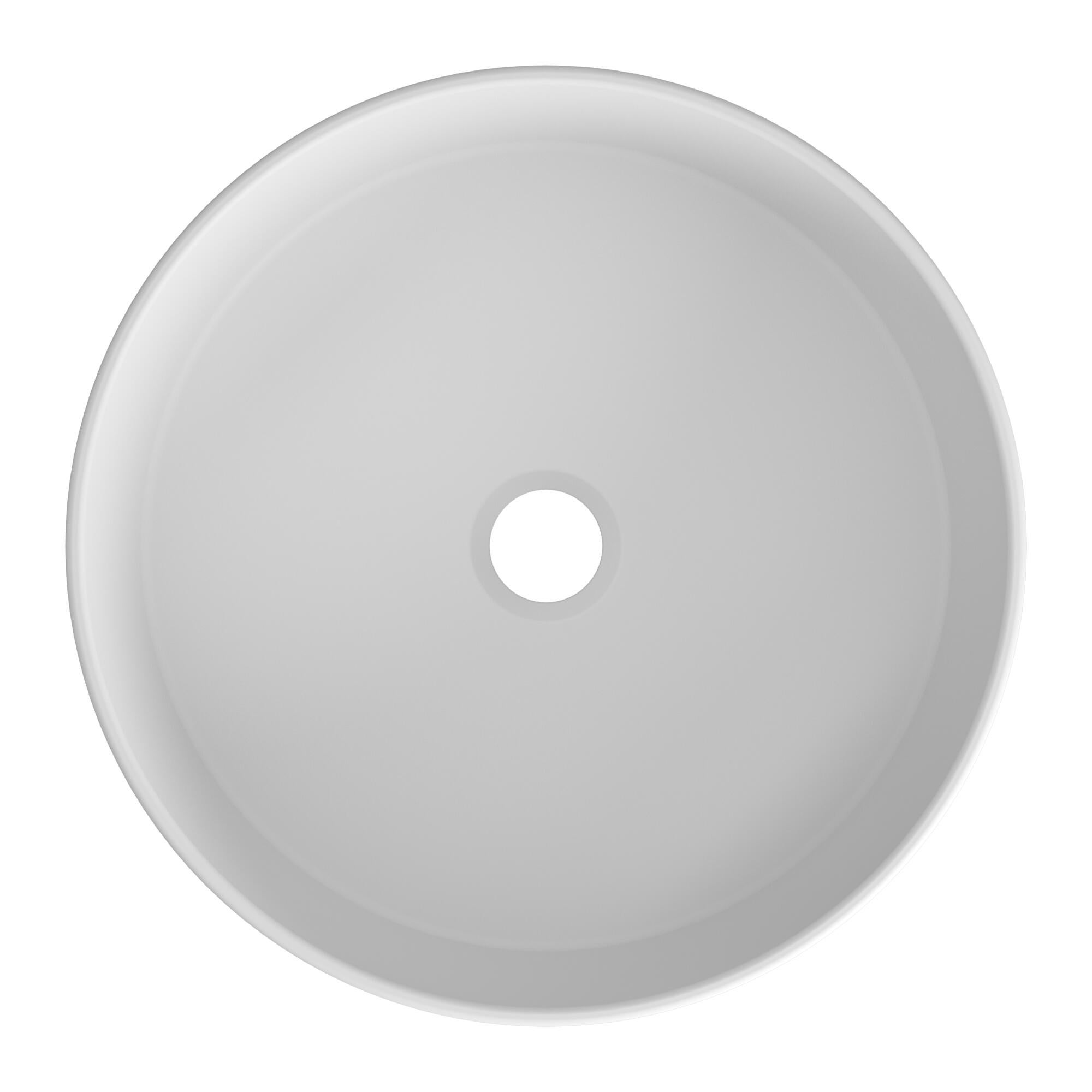 Vasque à poser porcelaine rond Andora Diam.37 cm blanc mat - 7
