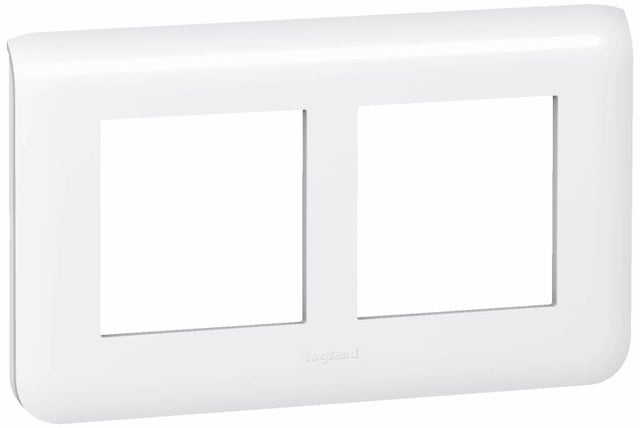 Legrand - Plaque de finition Mosaic pour 2 modules blanc - EU - Réf
