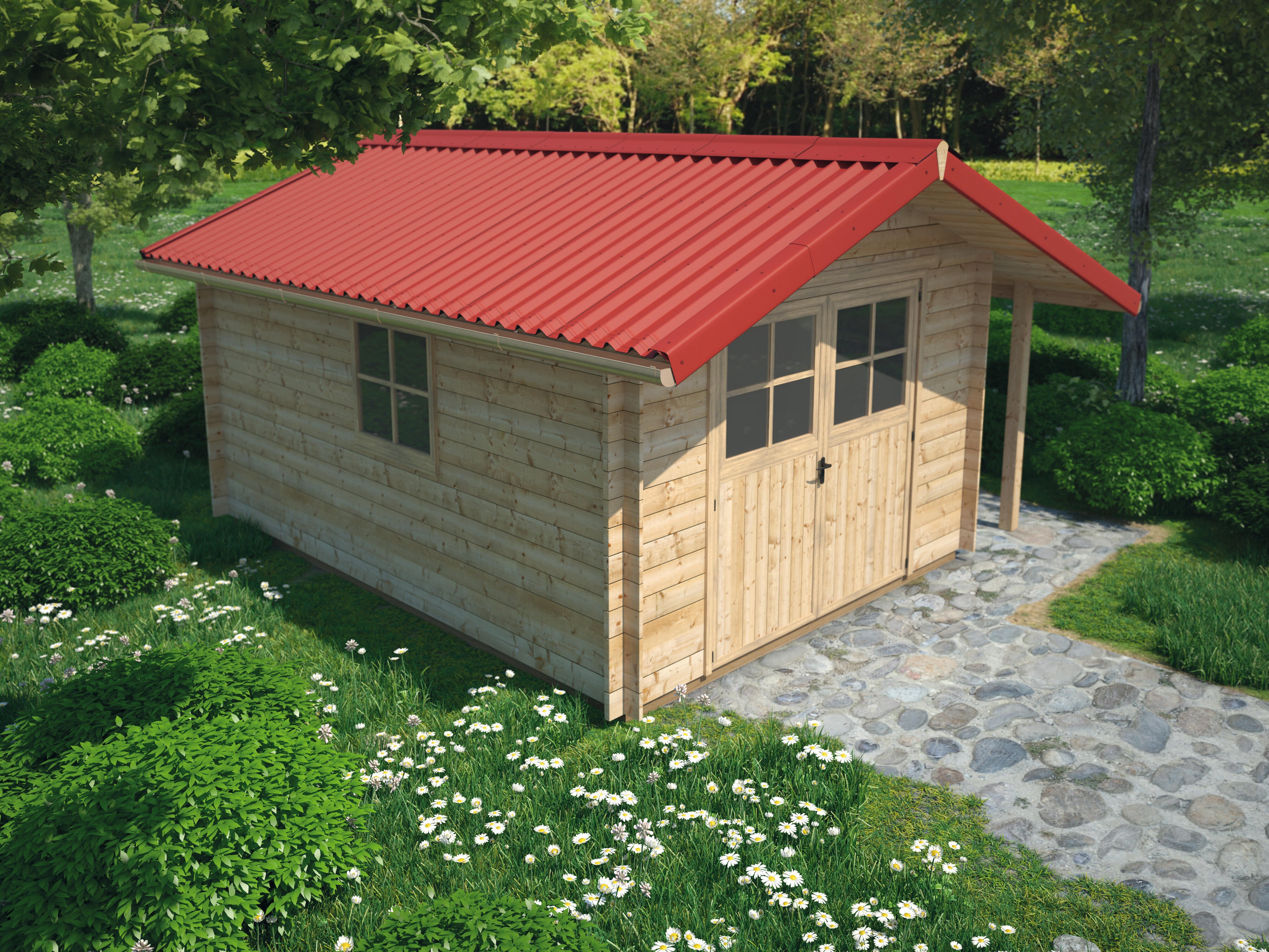 Plaque ondulée bitumée rouge intense l.0.81 x L.2 m - 2