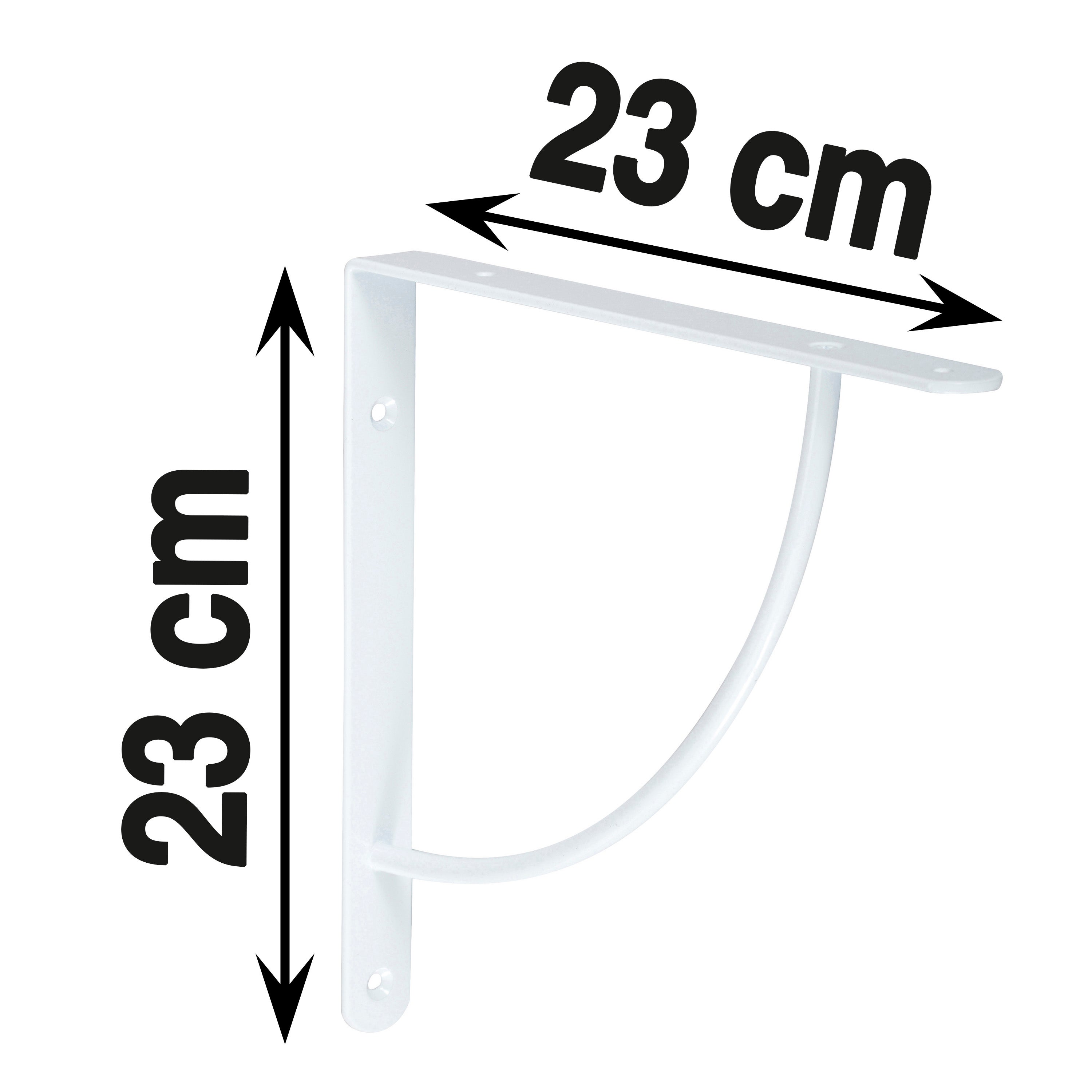 Equerre Bi bop acier epoxy blanc, H.23 x P.23 cm - 3