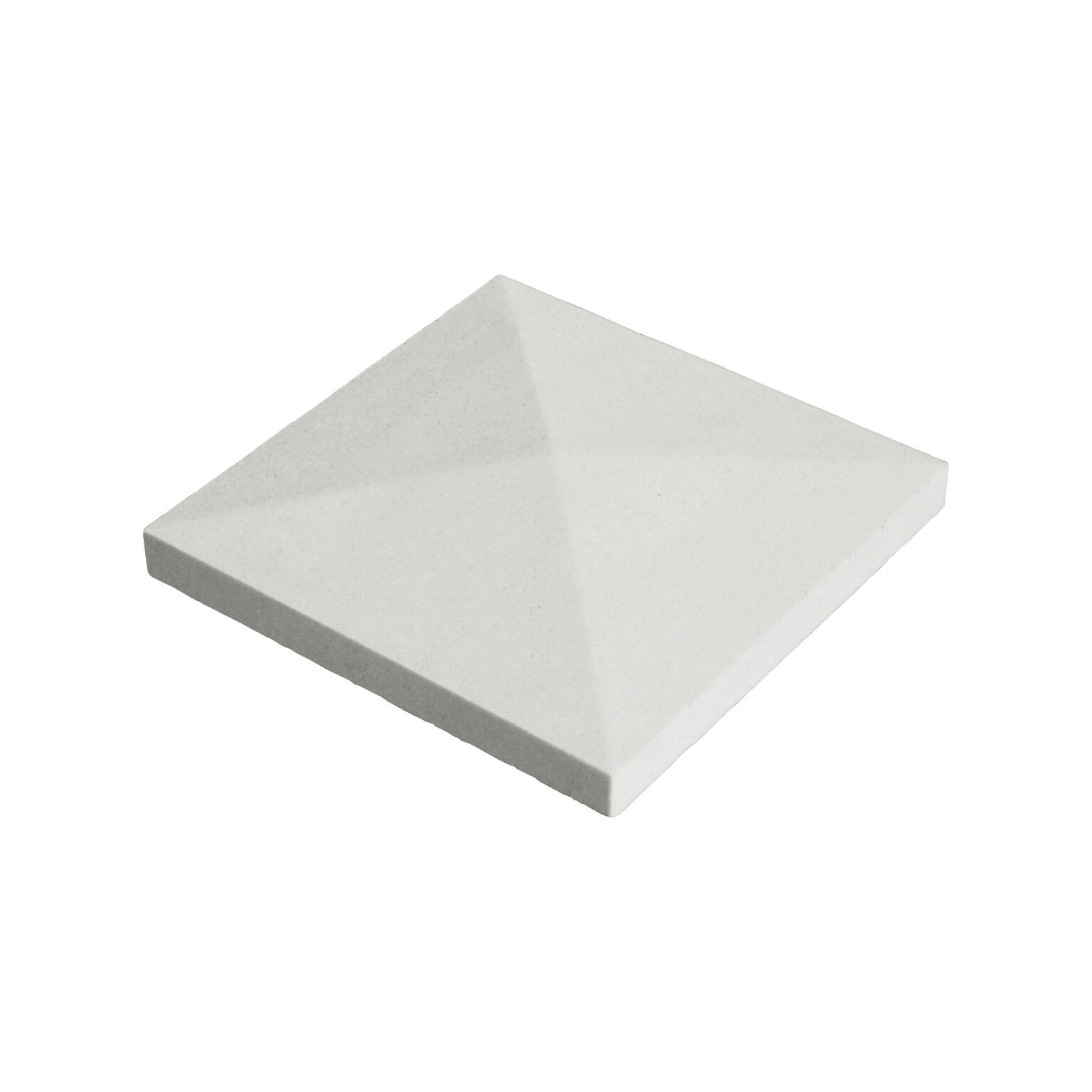 Chapeau de pilier pointe de diamant 40x40 cm Blanc - 2