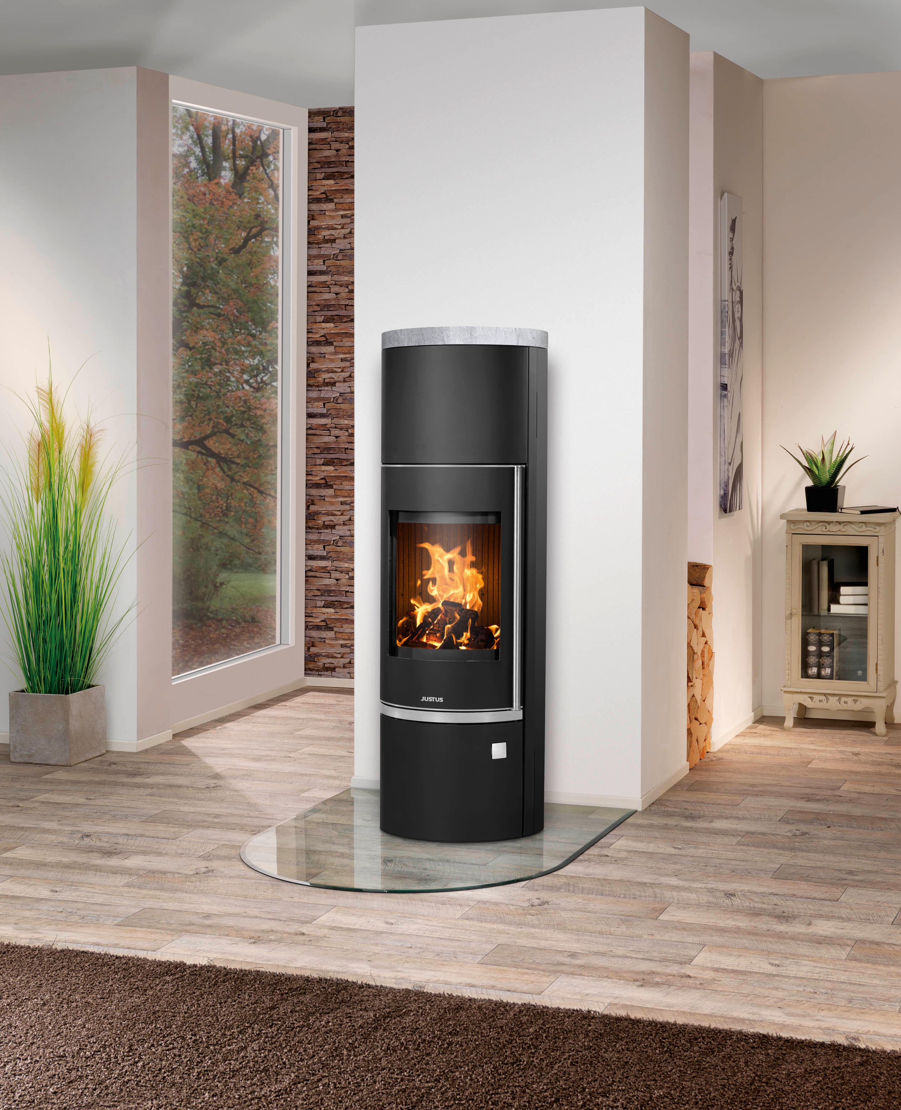 Poêle à bois JUSTUS Faro w+ 2.0 noir / gris, 7 kW Leroy Merlin — free download