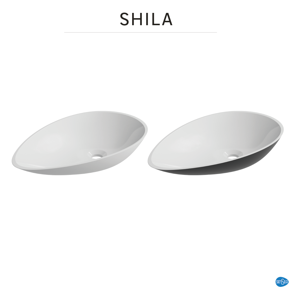 Lavatório de pousar SHILA OVAL 56,1X12,2X33,8CM BRANCO BRILHO - 6