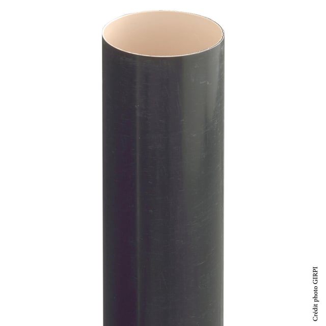 Tuyau de descente 4M Diam 80 pour gouttière, PVC, ardoise, GIRPI